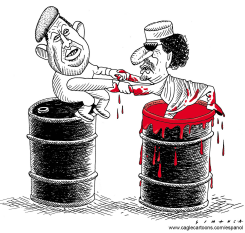 CHAVEZ Y GADDAFI by Osmani Simanca