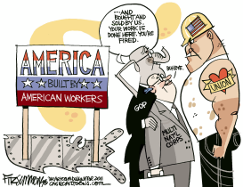 AMERICAN WORKERS  by David Fitzsimmons