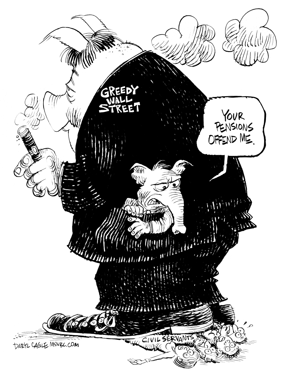  GOP AND CIVIL SERVANT PENSIONS by Daryl Cagle