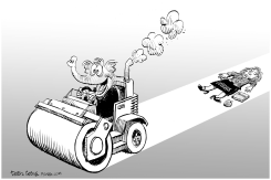 GOP UNION STEAMROLLER by Daryl Cagle