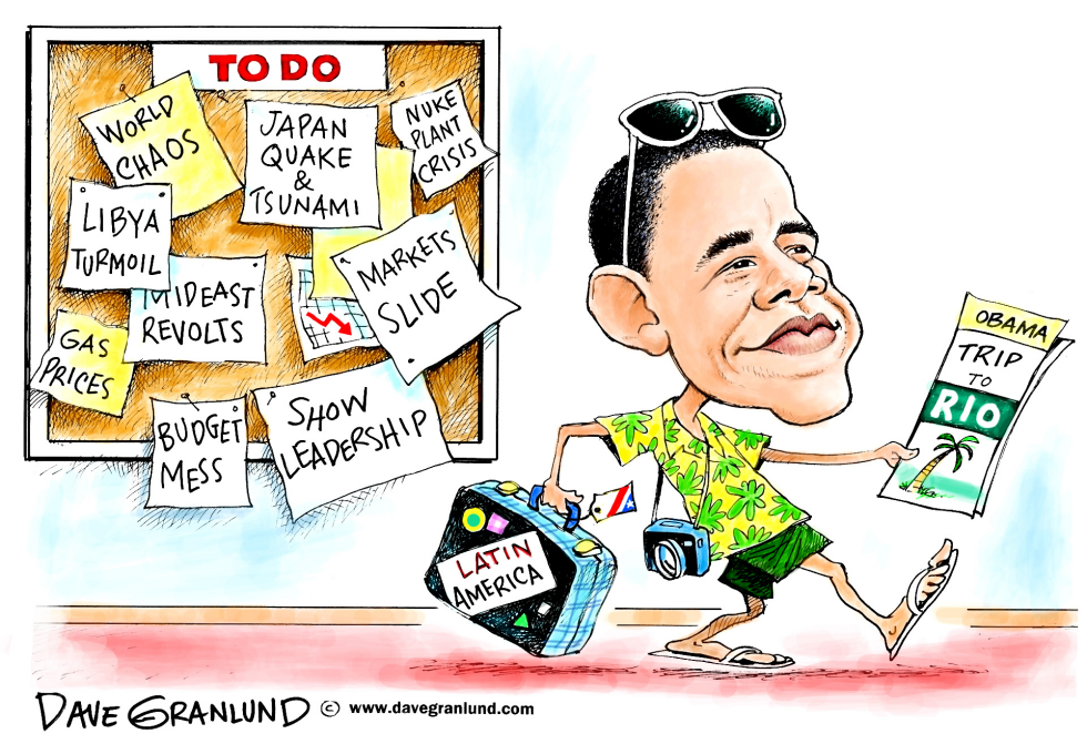  OBAMA AND WORLD CHAOS by Dave Granlund