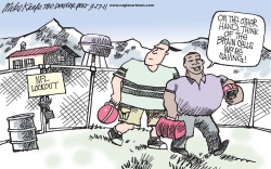 NFL PLAYER LOCKOUT by Mike Keefe