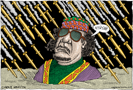 GADDAFI FLUMMOXED by Wolverton