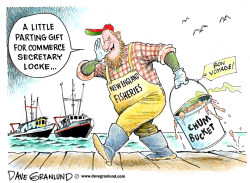 NEW ENGLAND FISHERIES VS GARY LOCKE by Dave Granlund