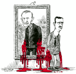 SYRIA FATHER AND SON by Daryl Cagle