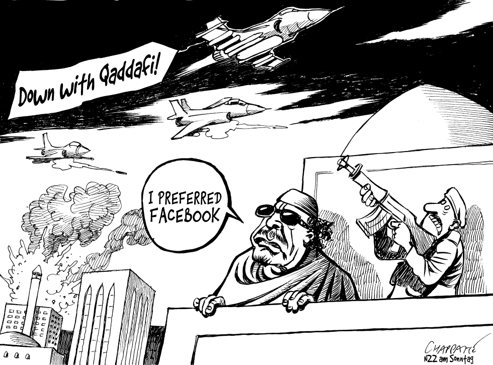  MILIRAY CAMPAIGN AGAINST QADDAFI by Patrick Chappatte