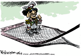 KHADAFI NO FLY SWAT  by Milt Priggee