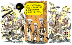 KORAN BURNING PROTESTS  by Daryl Cagle