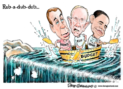 BUDGET, BOEHNER, REID AND OBAMA by Dave Granlund