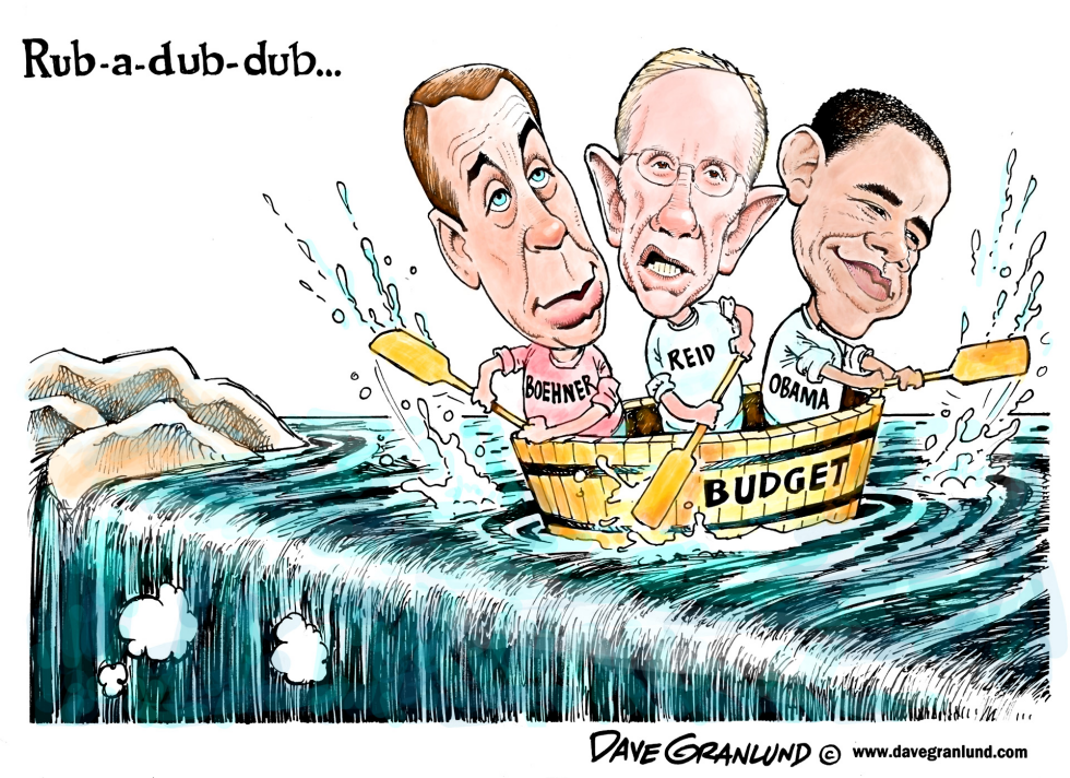  BUDGET, BOEHNER, REID AND OBAMA by Dave Granlund