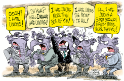 I HATE UNIONS  by Daryl Cagle