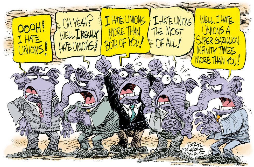  I HATE UNIONS  by Daryl Cagle