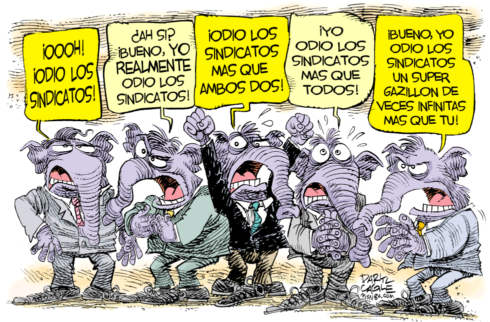  ODIO LOS SINDICATOS  by Daryl Cagle