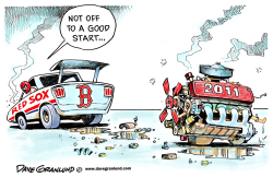 BAD START FOR RED SOX 2011 by Dave Granlund