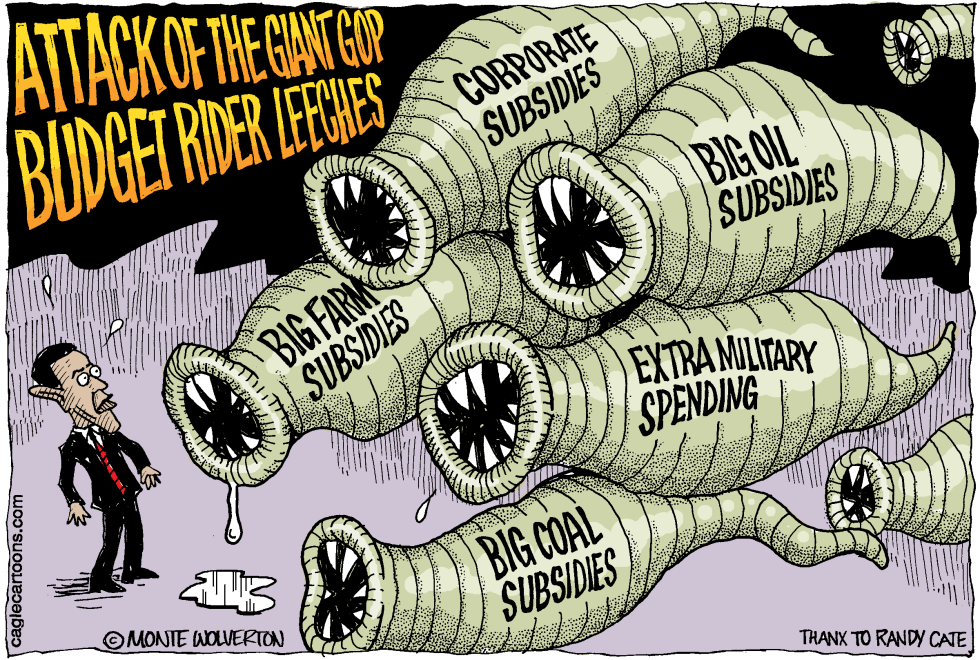  ATTACK OF THE GOP BUDGET RIDER LEECHES by Wolverton