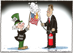 BOEHNER AND THE TEA PARTY  by Bob Englehart