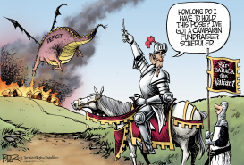 OBAMA THE DRAGONSLAYER by Nate Beeler