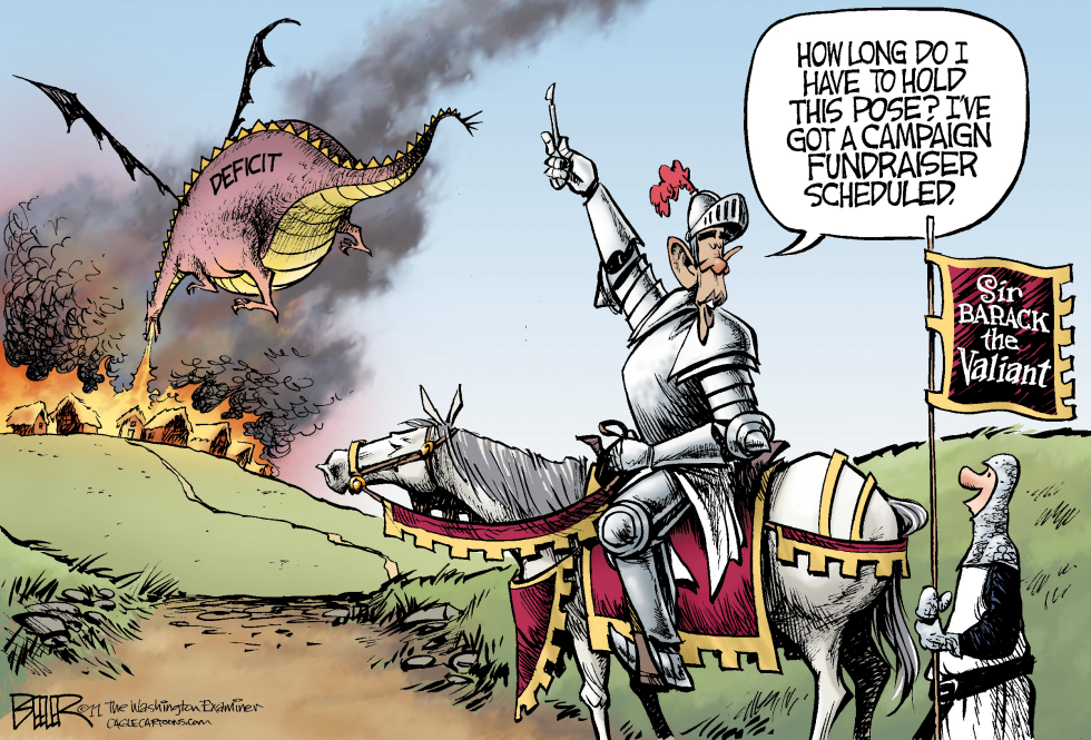  OBAMA THE DRAGONSLAYER by Nate Beeler