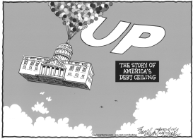 RAISING THE DEBT CEILING by Bob Englehart