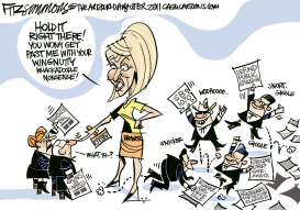 GOVERNOR BREWER STANDS TALL  by David Fitzsimmons