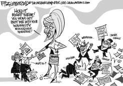 GOVERNOR BREWER STANDS TALL by David Fitzsimmons