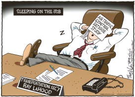 SLEEPING ON THE JOB  by Bob Englehart