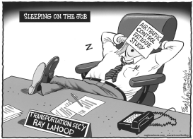 SLEEPING ON THE JOB by Bob Englehart