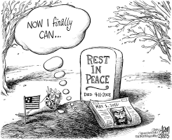 RIP OSAMA BIN LADEN VICTIMS by Adam Zyglis