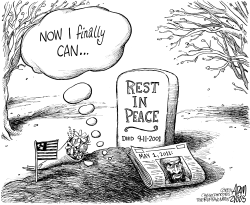 RIP OSAMA BIN LADEN VICTIMS by Adam Zyglis