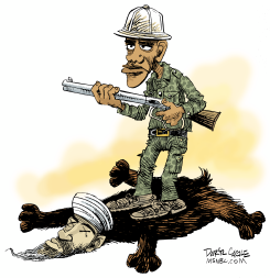 OBAMA EL GRAN CAZADOR  by Daryl Cagle