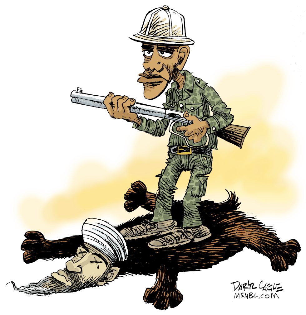  OBAMA EL GRAN CAZADOR  by Daryl Cagle