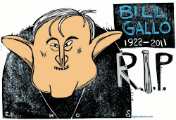 CARTOONIST BILL GALLO  by Randall Enos