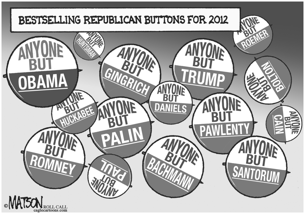  BESTSELLING REPUBLICAN BUTTONS FOR 2012 by RJ Matson