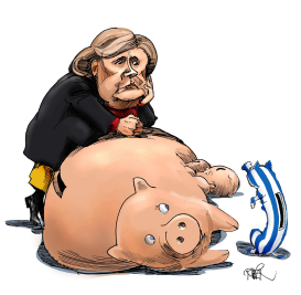 MERKEL AND PIGGYBANKS by Riber Hansson