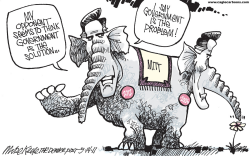 MITT ON GOVERNMENT by Mike Keefe