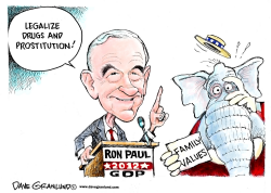 RON PAUL 2012 GOP CANDIDATE by Dave Granlund