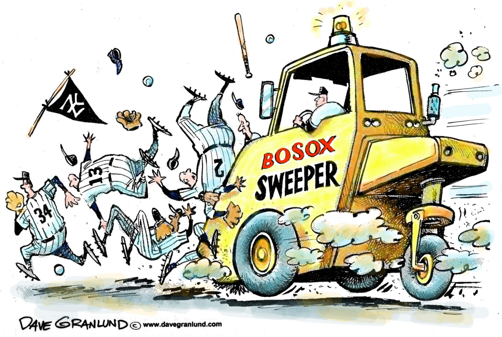  RED SOX SWEEP YANKEES by Dave Granlund