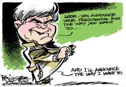 NEWT ANNOUNCES by Milt Priggee