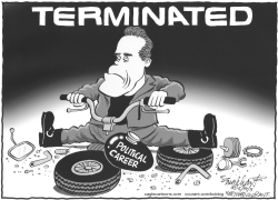 ARNOLD SCHWARZENEGGER by Bob Englehart