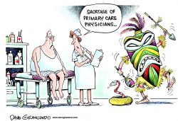 PRIMARY CARE DOCTOR SHORTAGE by Dave Granlund