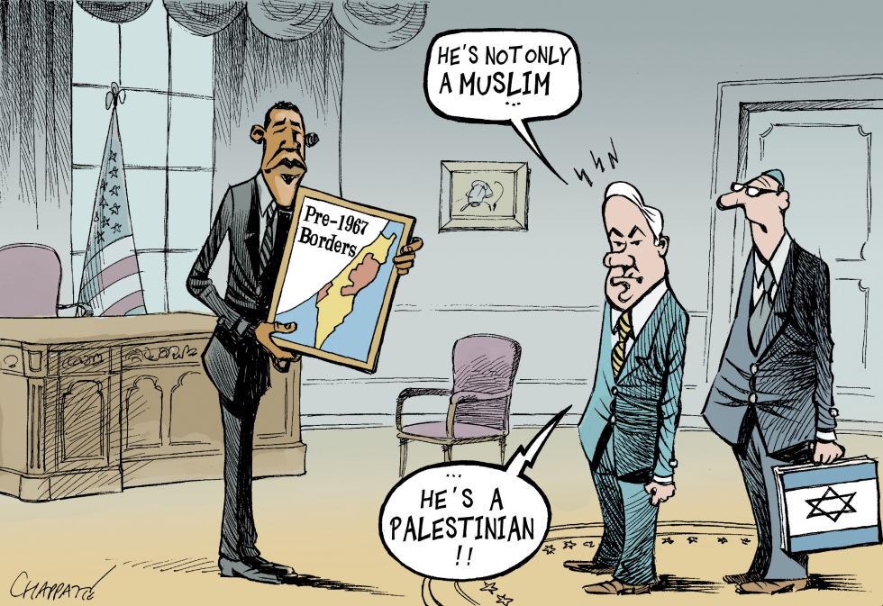  OBAMA VS NETANYAHU by Patrick Chappatte