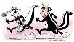 DOMINIQUE STRAUSS-KAHN LE PEW  by Daryl Cagle