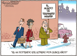 ESPERANDO EL FIN DEL MUNDO  by Bob Englehart