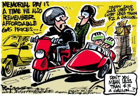 MEMORIAL GAS PRICES by Milt Priggee