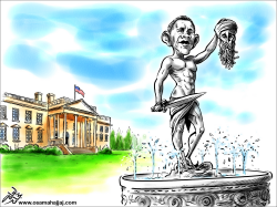 OBAMA HERO by Osama Hajjaj