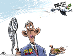 OBAMA MIDDLE EAST PEACE by Osama Hajjaj