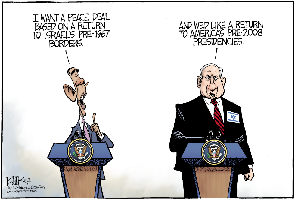  BARACK AND BIBI by Nate Beeler