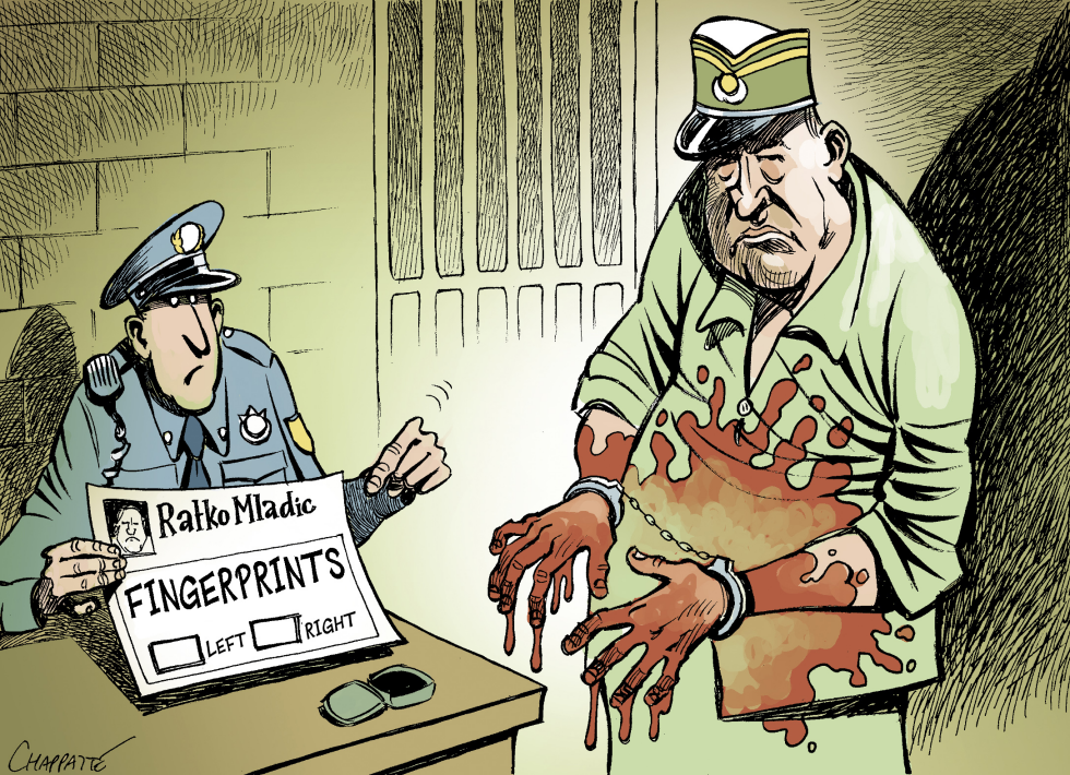  RADKO MLADIC ARRESTED by Patrick Chappatte