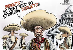 BUDGET BANDITOS by Nate Beeler