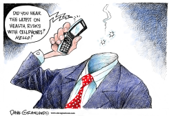 CELLPHONE HEALTH RISK by Dave Granlund